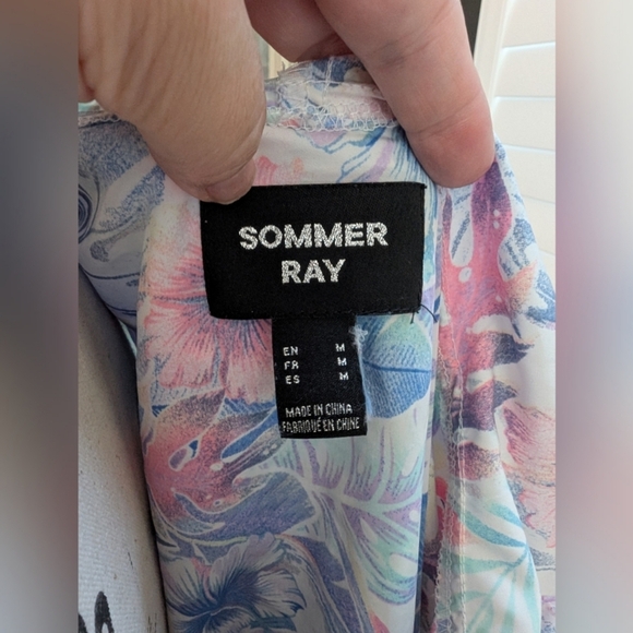 Sommer Ray Floral Print Women's Windbreaker Size M - Picture 10 of 10
